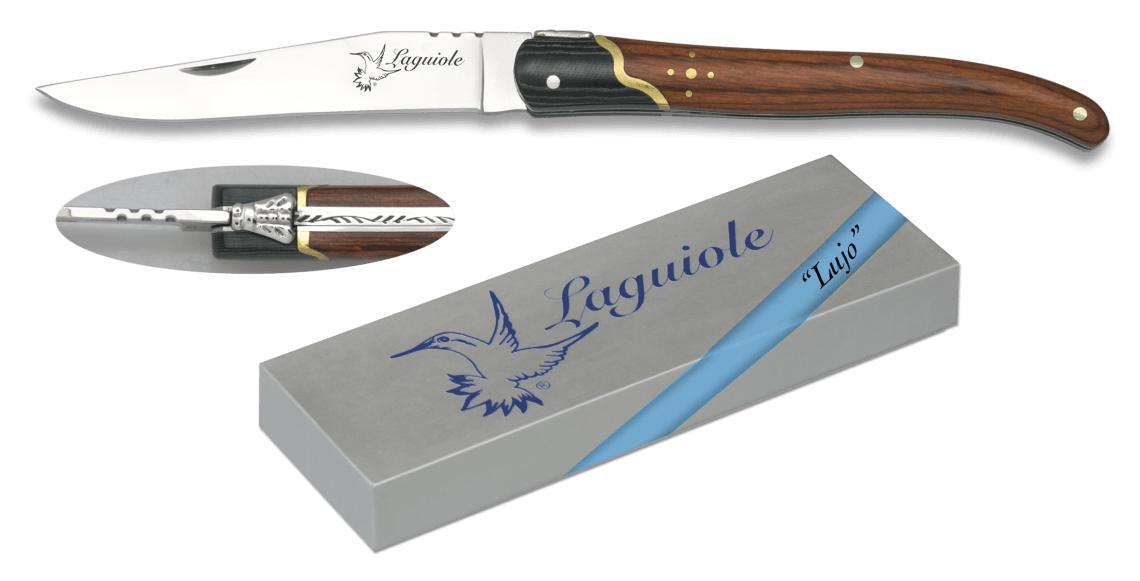 Navaja Albainox Laguiole Lujo presentada en caja de color con hoj...