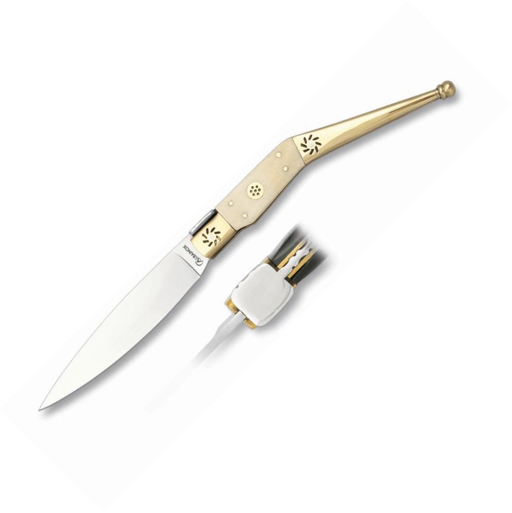 Navaja catalana con mango de alpaca y hueso y hoja de 8.2 cm