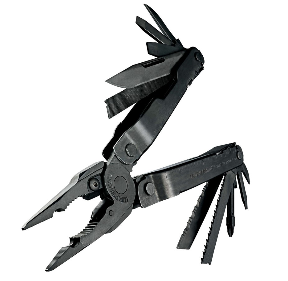 Leatherman Super Tool 300 Black Oxide Multitool-Zange mit 19 Funktionen