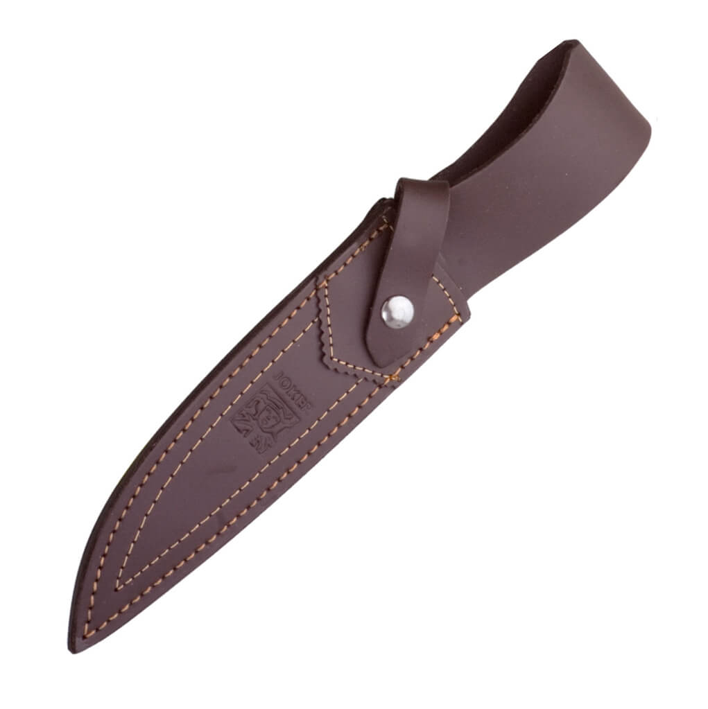 Cuchillo de caza Jabato con mango de asta de ciervo tallado a mano y hoja de 14 cm