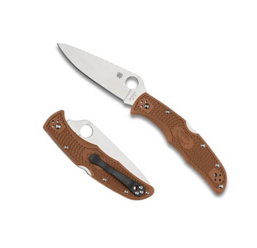 Couteau de poche Spyderco Endura 4 avec lame VG10 et manche FRN marron