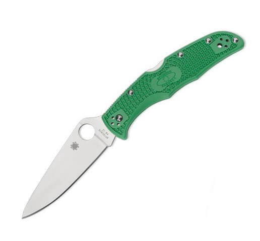 Navaja Spyderco Endura 4 con hoja de VG10 y mango de FRN verde