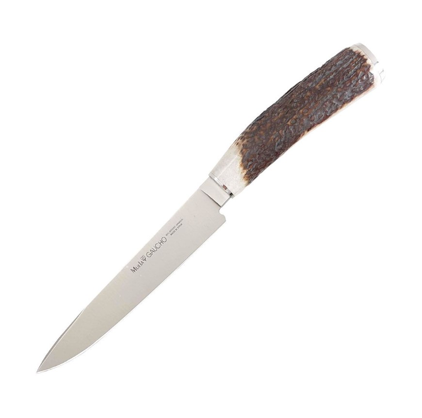 Cuchillo de barbacoa Muela Gaucho con mango de asta de ciervo y h...