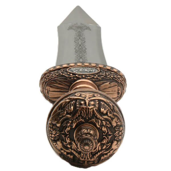 Épée romaine Jules César avec manche en bois sculpté avec moule en laiton décoré Marto 517