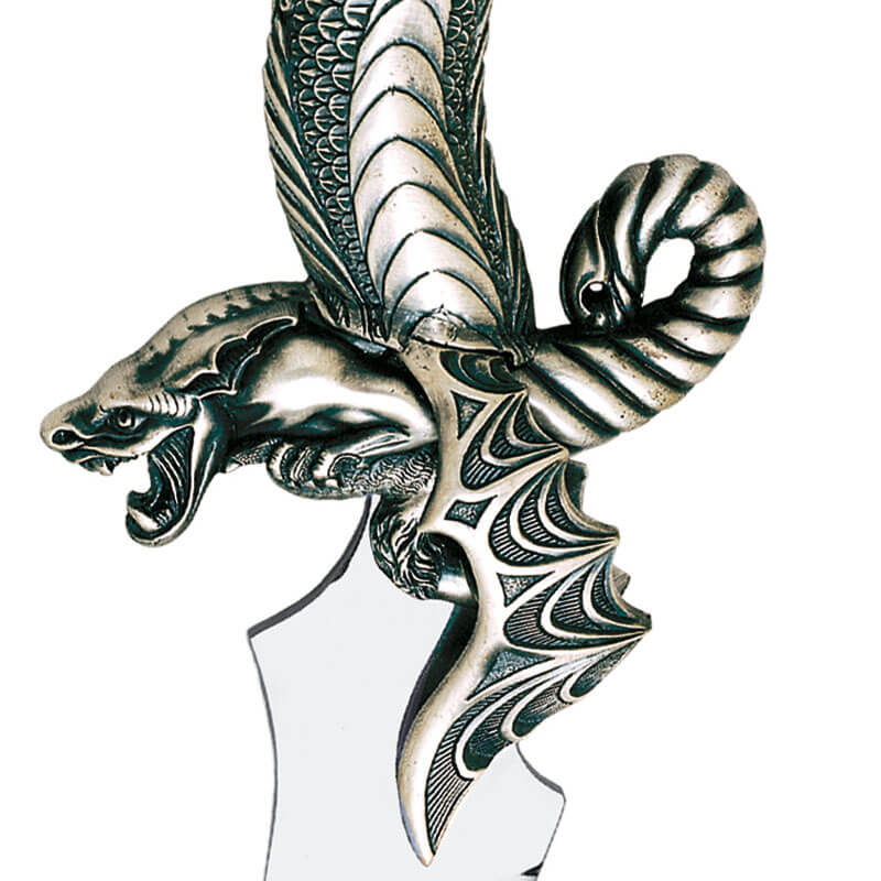 Daga de Merlín con acabado plateado y decoraciones en empuñadura Marto 720