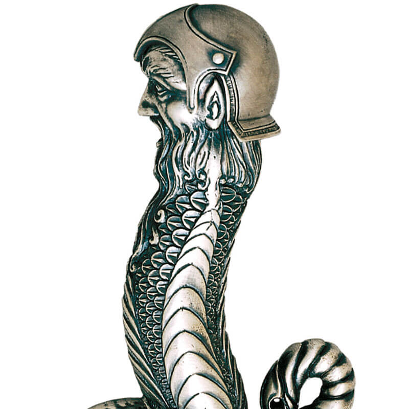 Daga de Merlín con acabado plateado y decoraciones en empuñadura Marto 720