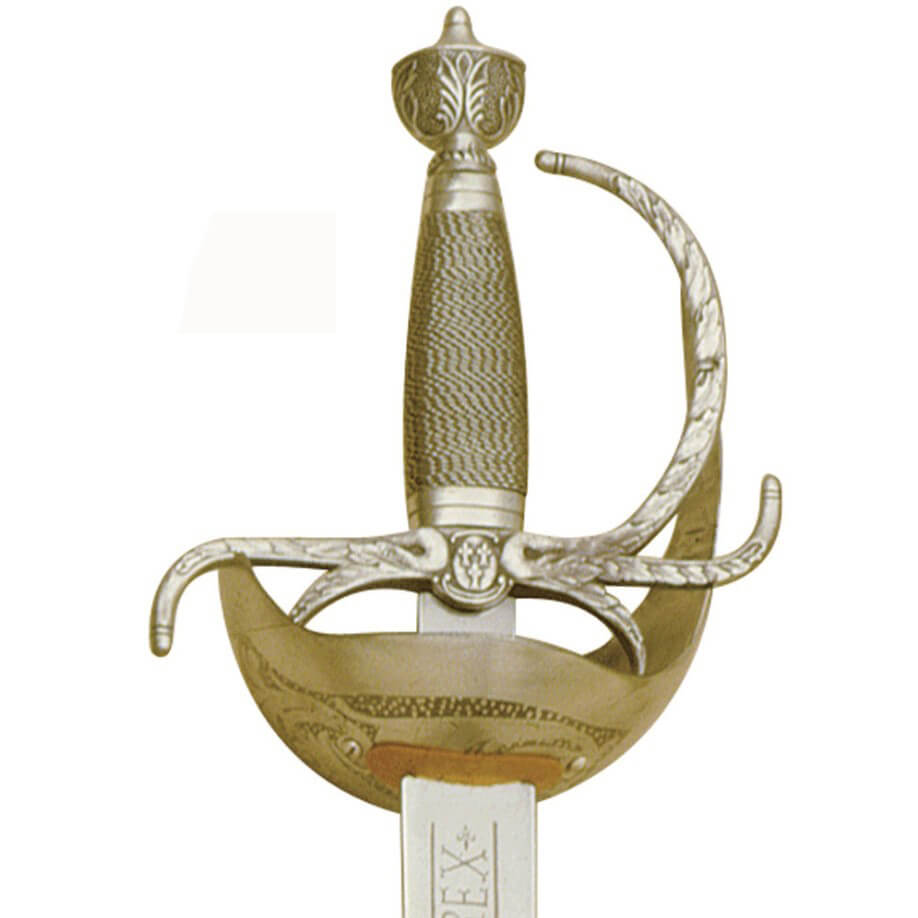 Espada de Carlos III bronce con hoja grabada Marto 385