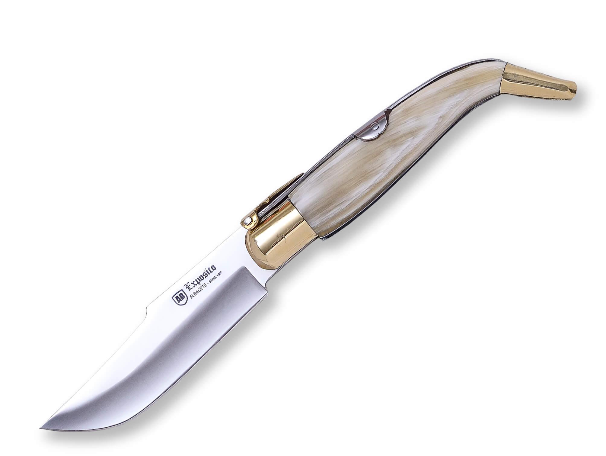 Navaja clásica Albaceteña con mango de asta de toro y hoja de 7,5...