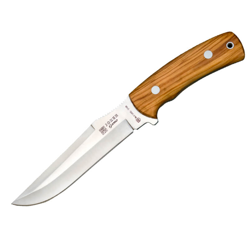 Cuchillo de caza Joker Gamo con mango de madera de olivo y hoja d...