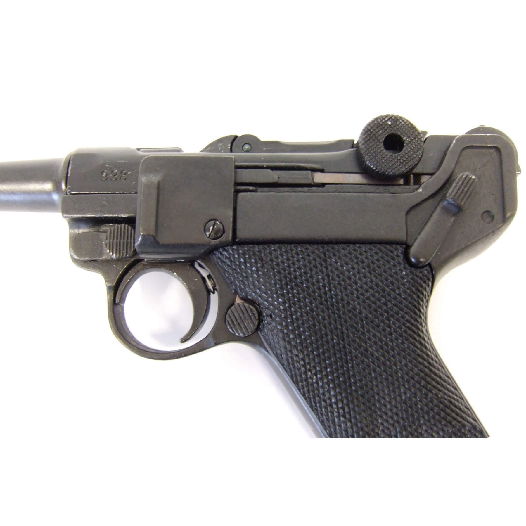Pistolet Parabellum Luger P08, Allemagne 1898 en métal et poignées en plastique noir