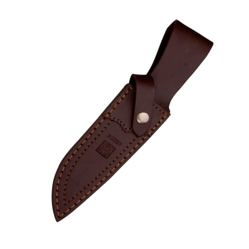 Cuchillo de caza Joker Tigre con mango de asta de ciervo con roseta y hoja de 17 cm