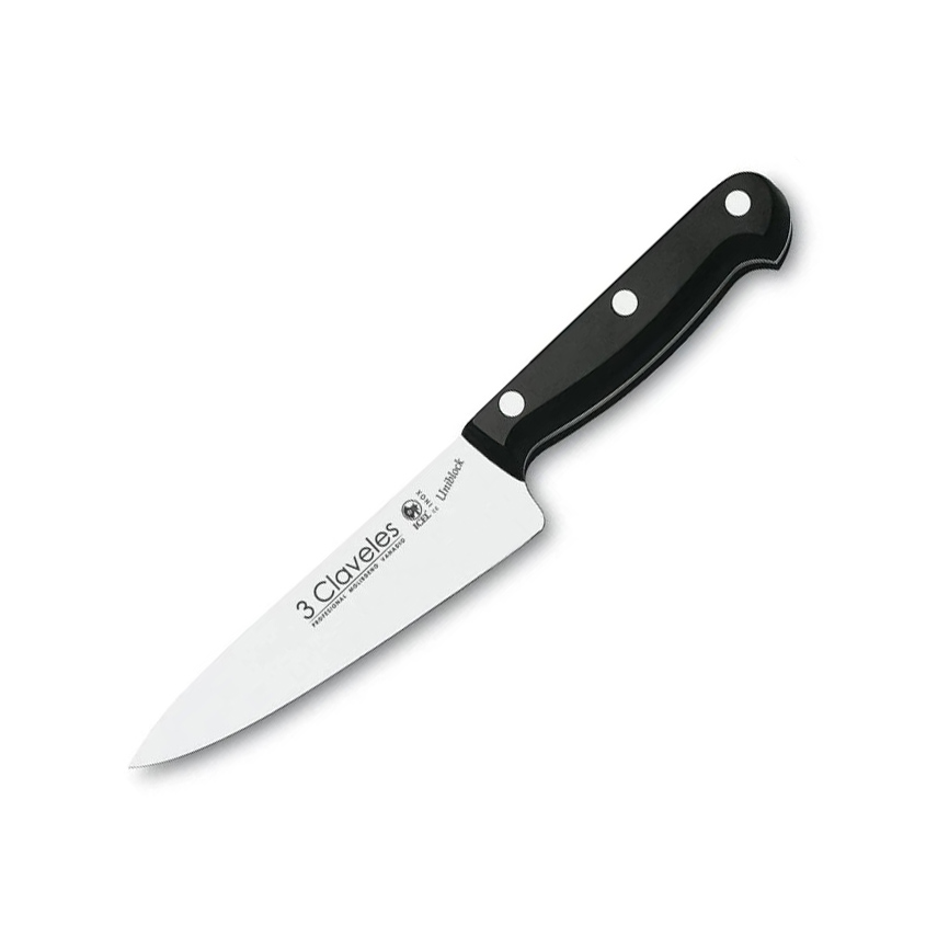 Cuchillo cocinero con hoja de 13 cm con mango de POM 3 Claveles B...