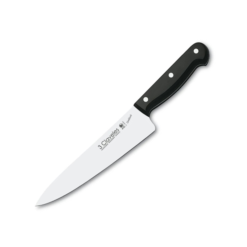 Cuchillo cocinero con hoja de 20 cm con mango de POM 3 Claveles B...
