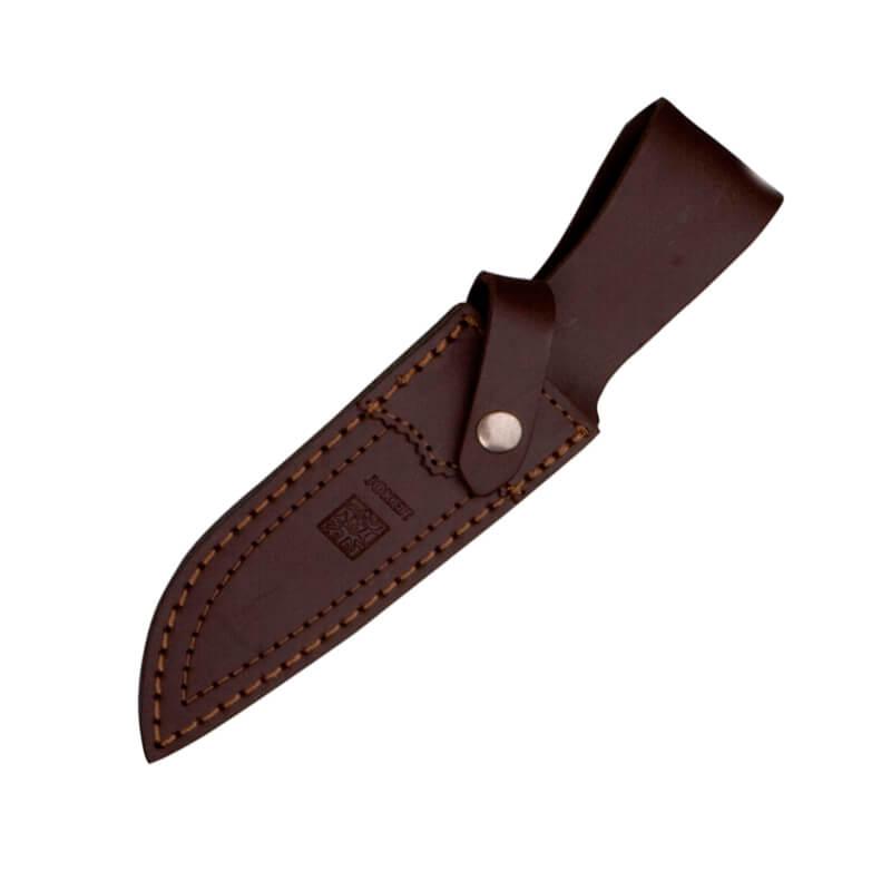Cuchillo de caza Joker Tigre con mango de madera de olivo y hoja de 17 cm
