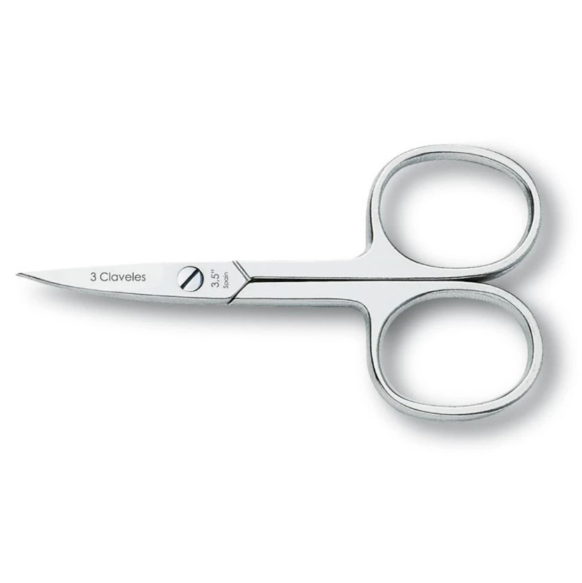 Tijera para uñas curva 3 Claveles de 9 cm acero carbono