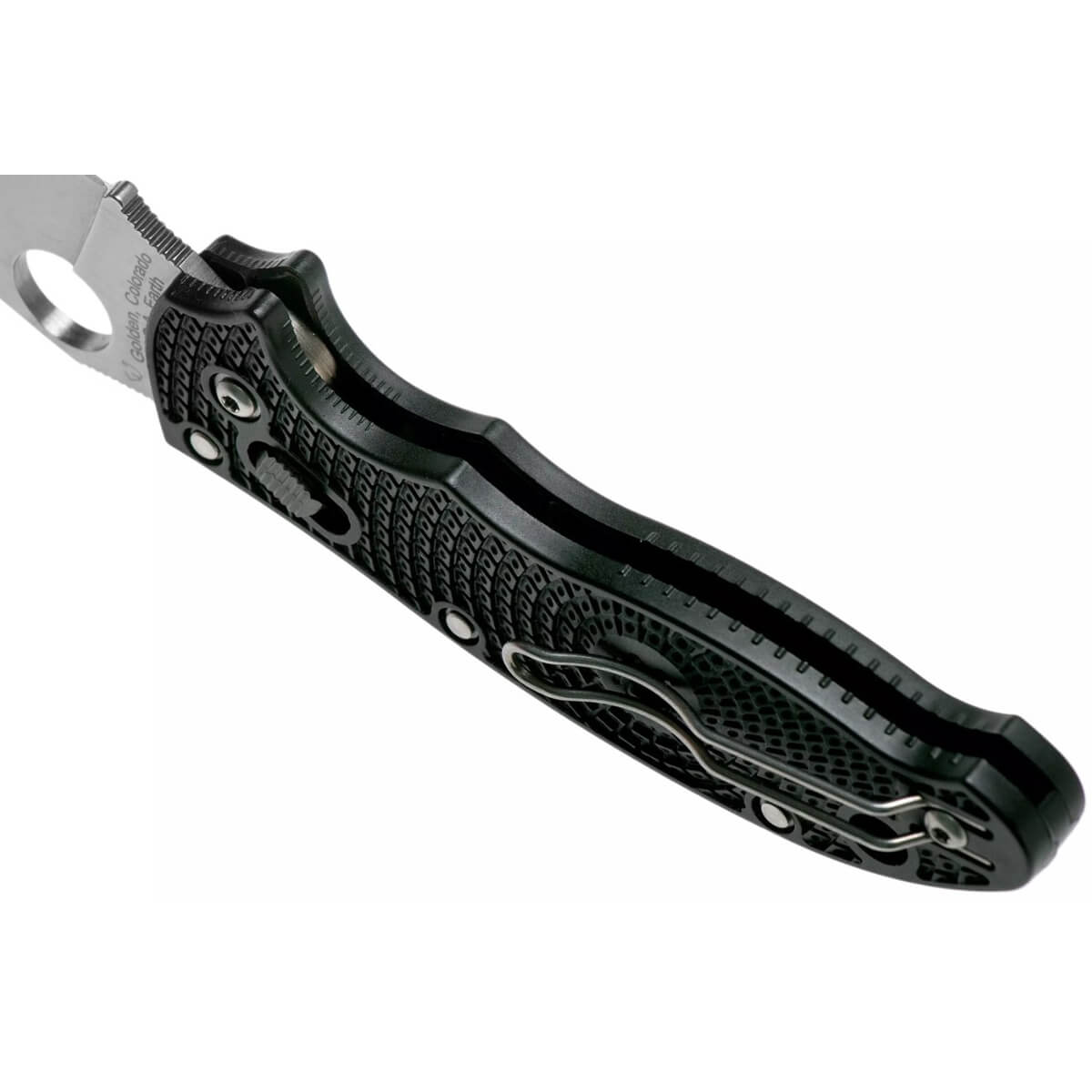 Navaja MANIX 2 con mango de fibra de vidrio negra y hoja de CTS-BD1N con filo liso