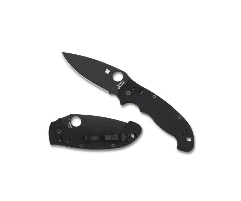 Navaja EDC Spyderco Manix 2 XL con mango de G10 negro y hoja de acero CPM S30V