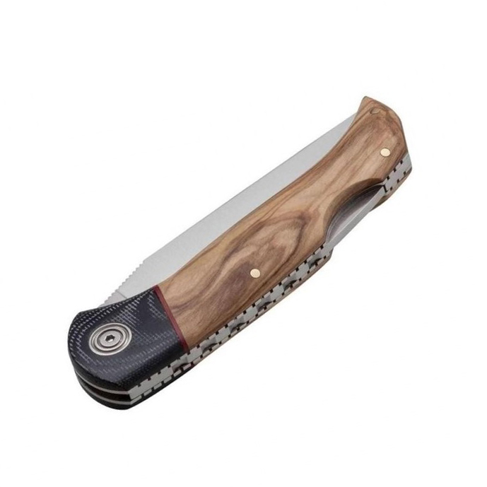 Canivete de caça Muela Naval-10M.ol com lâmina de 10 cm e cabo em madeira de oliveira