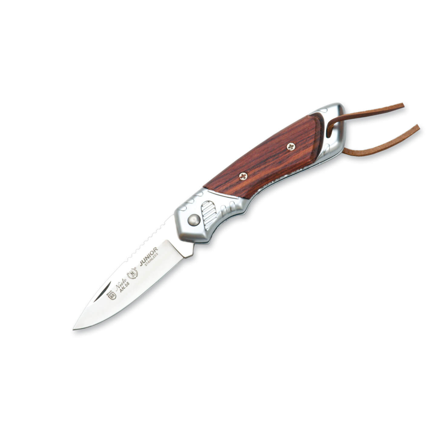 Navaja Nieto Junior con mango de cromo duro y madera de paloviole...