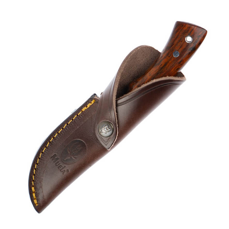 Cuchillo de caza Muela Rhino CO con mango de madera de cocobolo y hoja de 9 cm