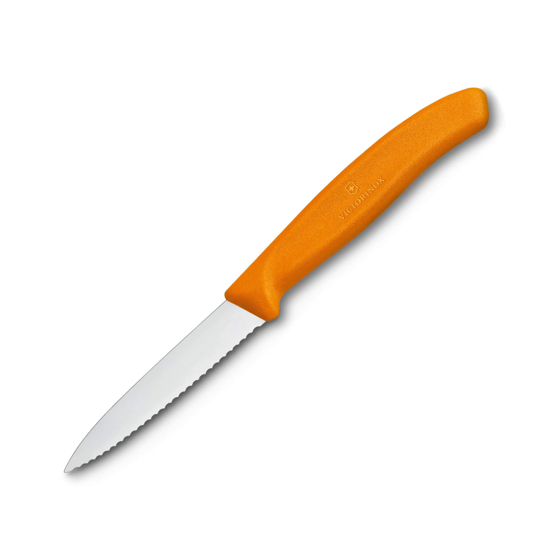 Cuchillo para verdura Victorinox de mango naranja con filo dentad...