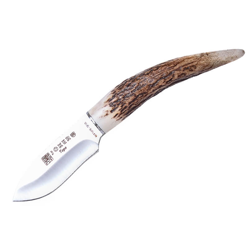 Couteau de cou Joker Topo avec manche en bois de cerf et lame de ...