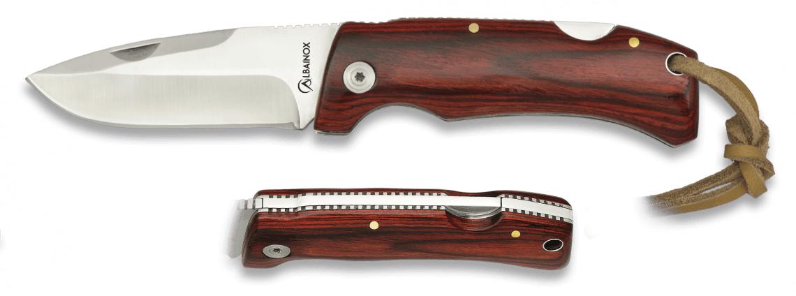 Navaja de bolsillo Albainox con mango pakkawood, bloqueo trasero ...