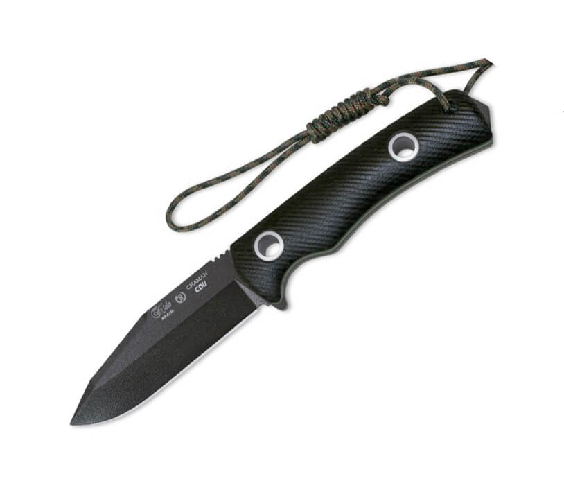 Nieto Chaman CDU Einsatzmesser mit schwarzem G10-Griff und schwar...
