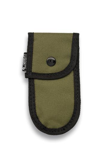 Funda para navaja, hecha de nylon verde, acolchada, con dimension...