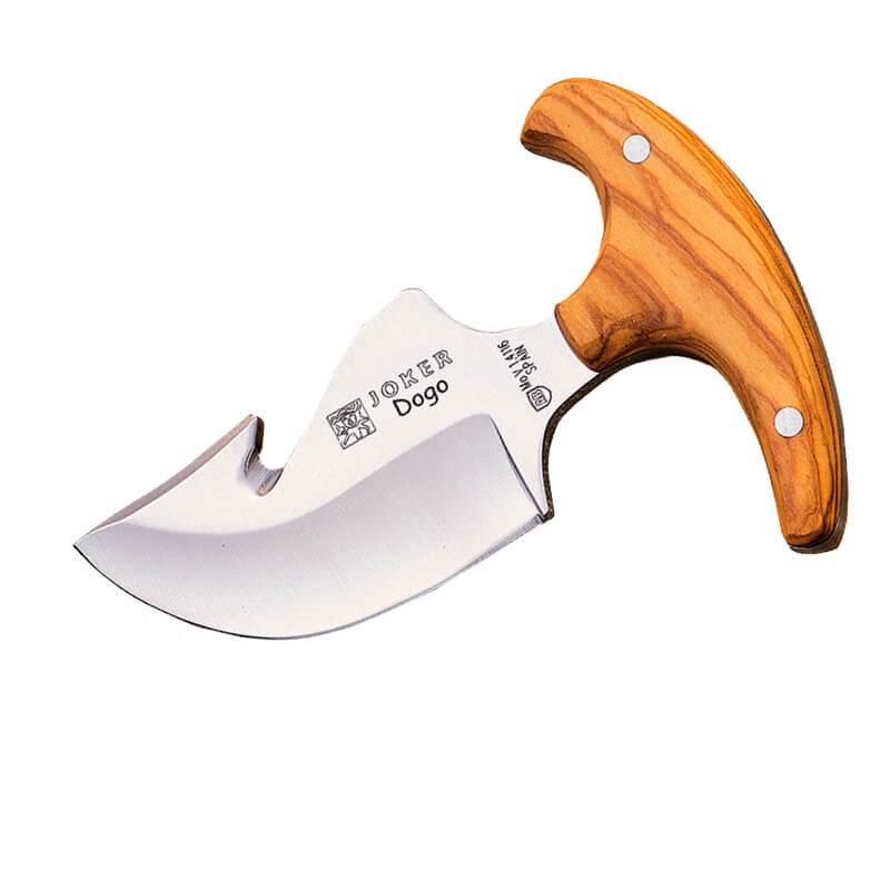 Cuchillo desollador Joker Dogo con mango de madera de olivo