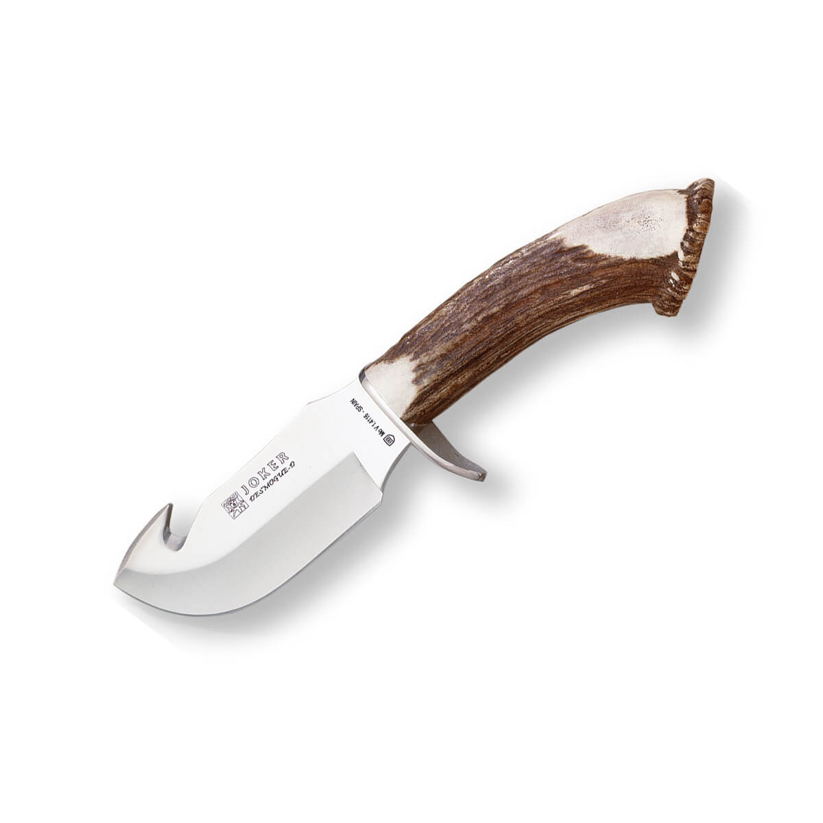 Cuchillo desollador Joker Desmogue D con mango de asta de ciervo ...