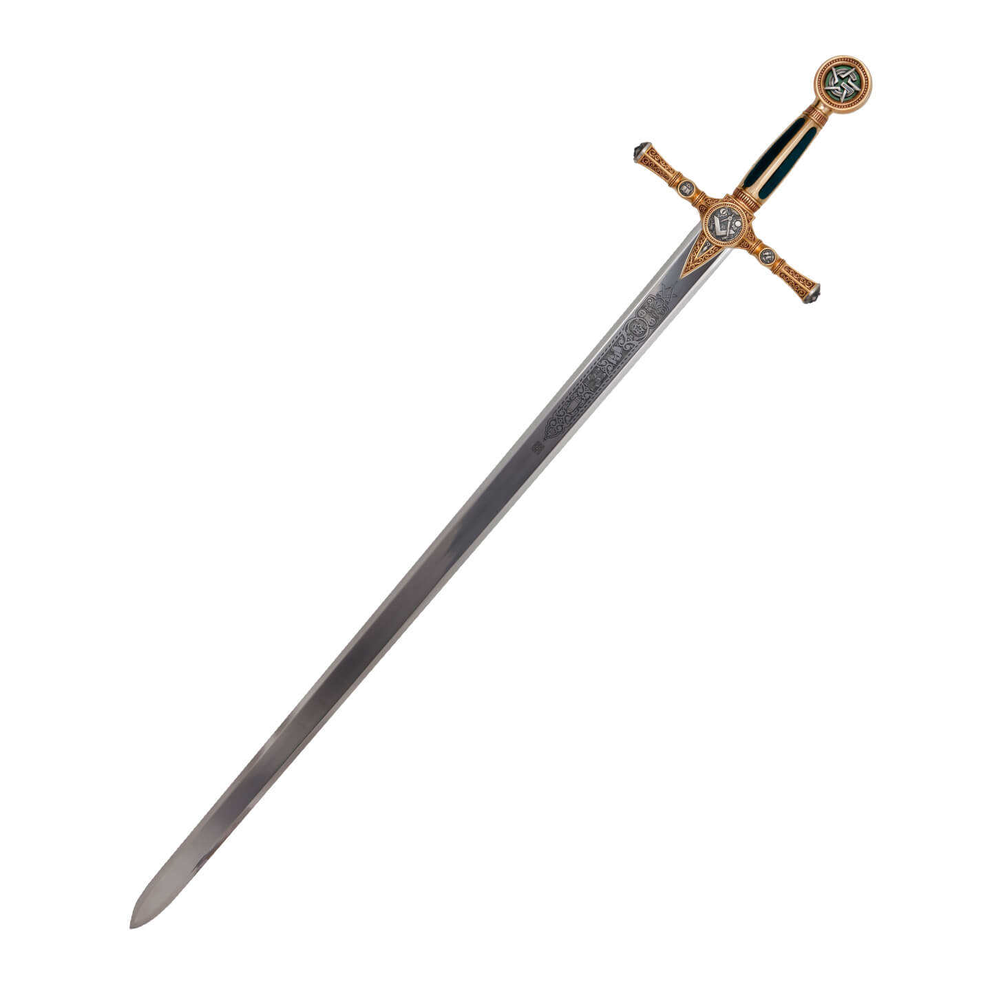 Espada masónica oro con grabado profundo Marto MA775