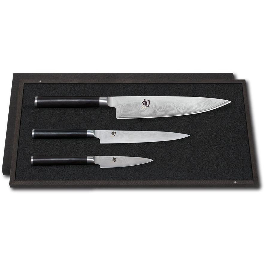 Kai Shun Classic Damasco Set de 3 cuchillos: fileteador, pelador ...