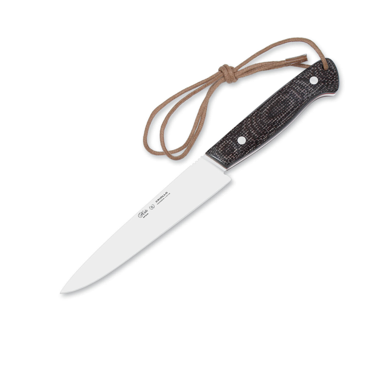 Cuchillo de barbacoa Nieto Criollo con mango de micarta negra y h...