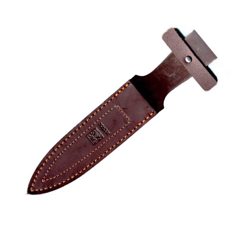 Cuchillo de caza Joker Lince con mango de asta de ciervo y hoja de doble filo de 15 cm