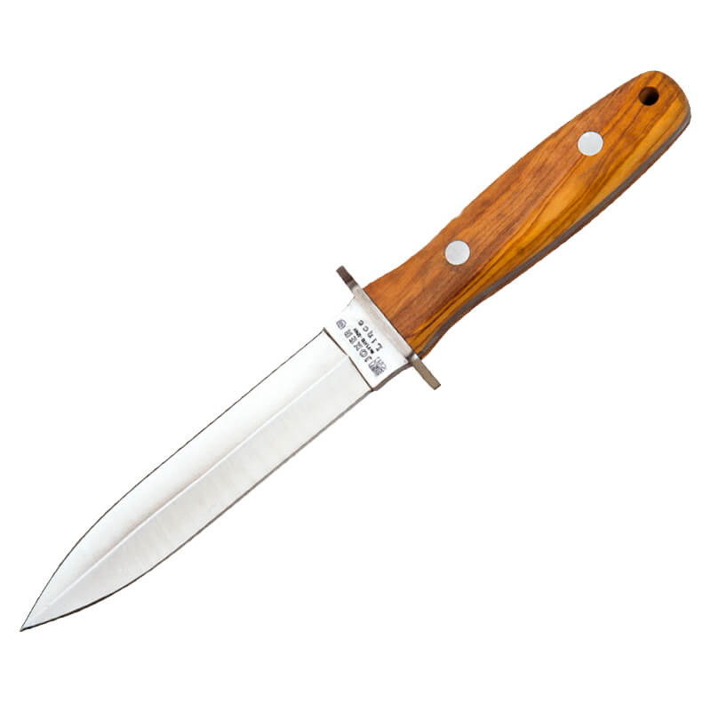 Cuchillo de caza Joker Lince con mango de madera de olivo y hoja ...