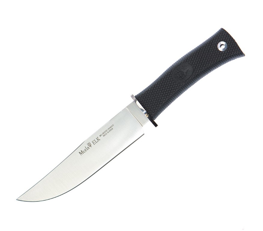 Cuchillo táctico Muela ELK-14G con mango de goma negra y hoja de ...
