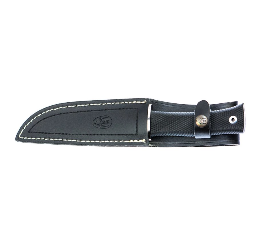 Couteau tactique Muela ELK-14G avec manche en caoutchouc noir et lame de 14 cm