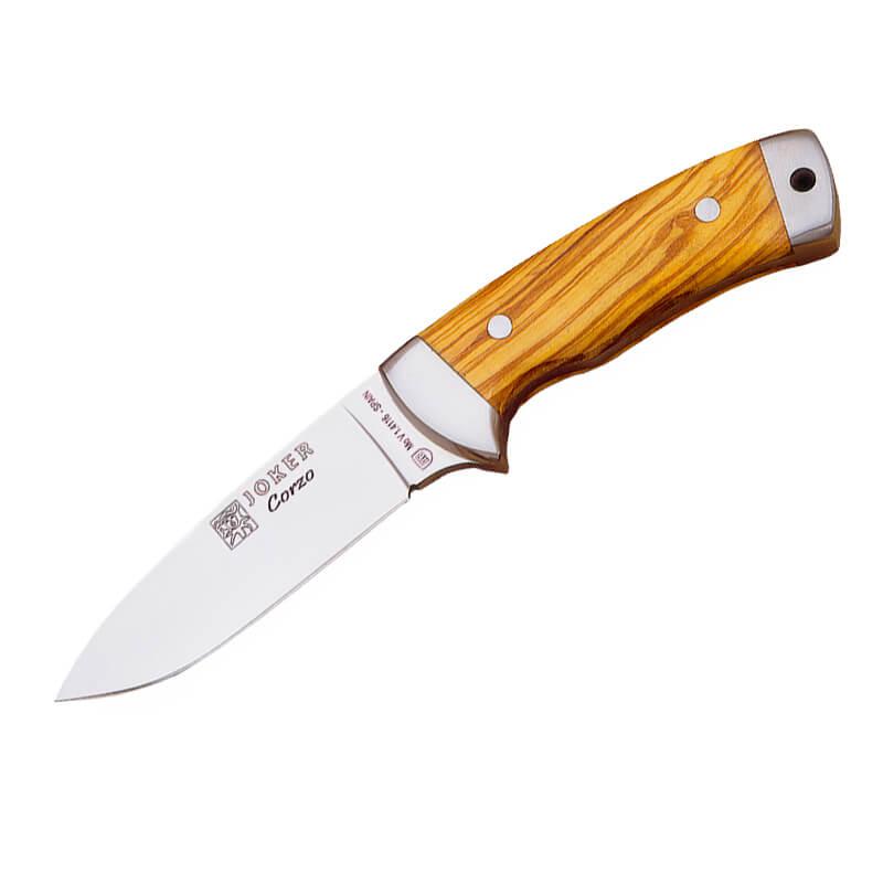 Cuchillo de caza Joker Corzo con mango de madera de olivo