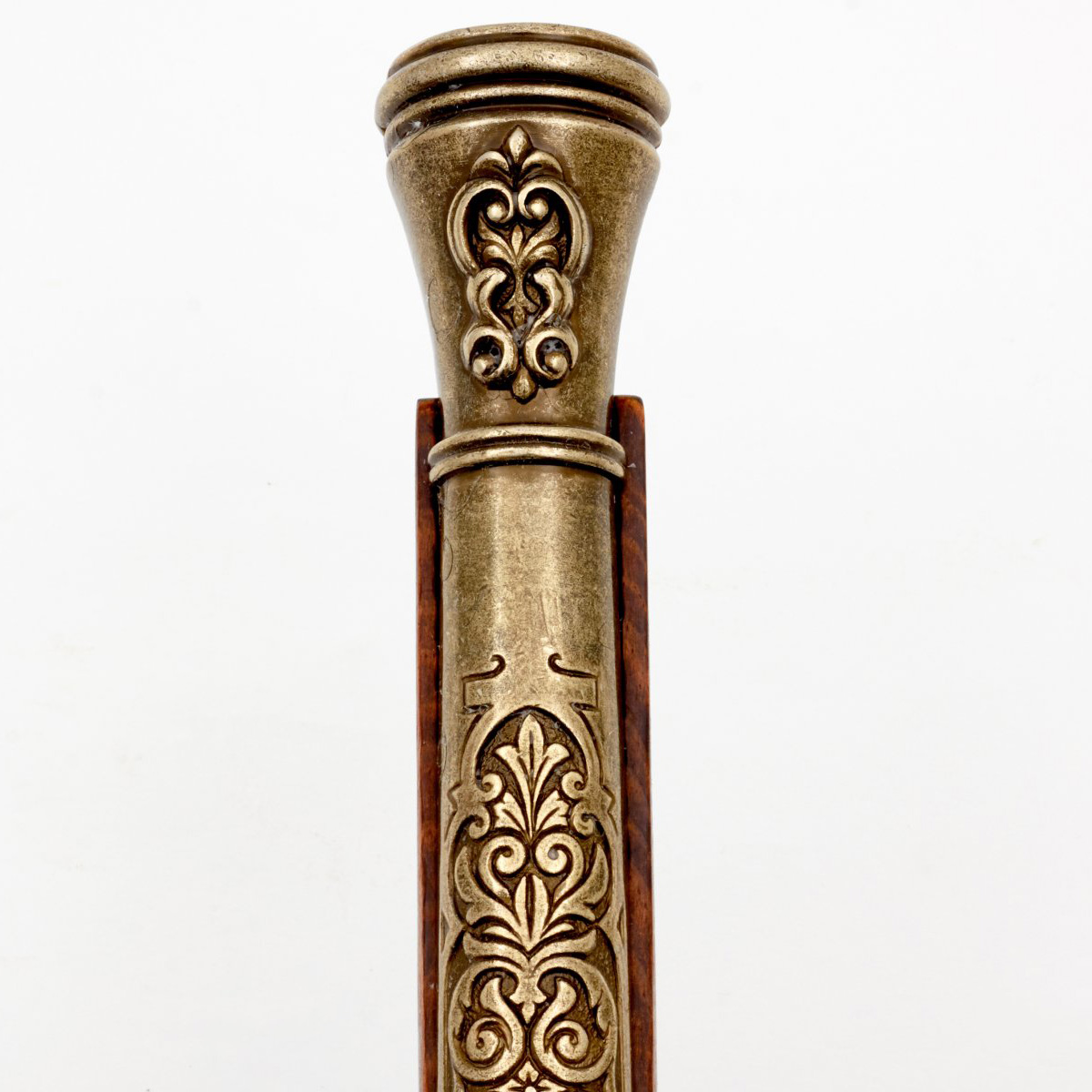 Pistolet à percussion pirate en bois et métal, finition laiton, Italie, XVIIIe siècle