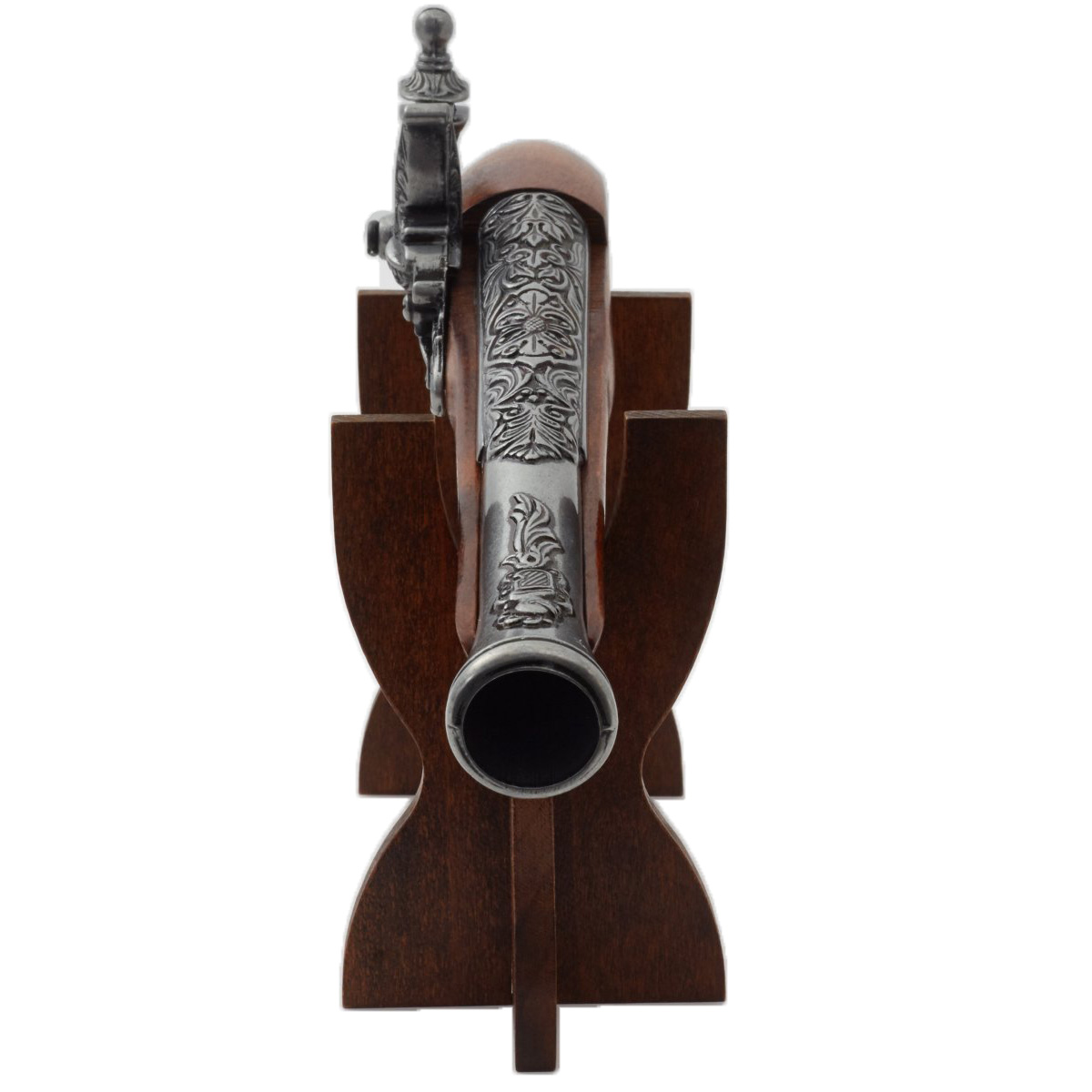 Pistolet à silex en bois et métal, Allemagne, XVIIIe siècle