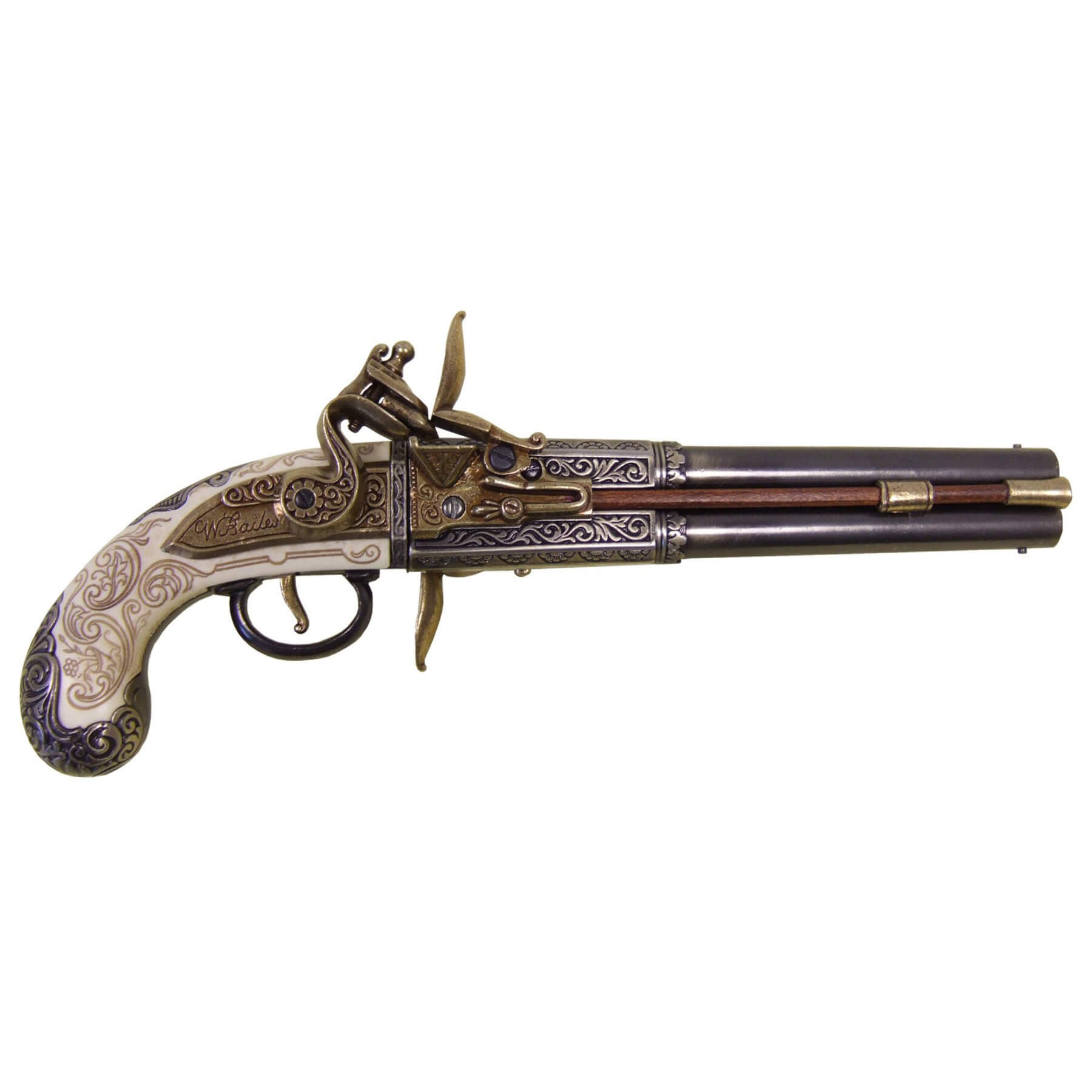 Pistolet pivotant à double canon, UK 1750