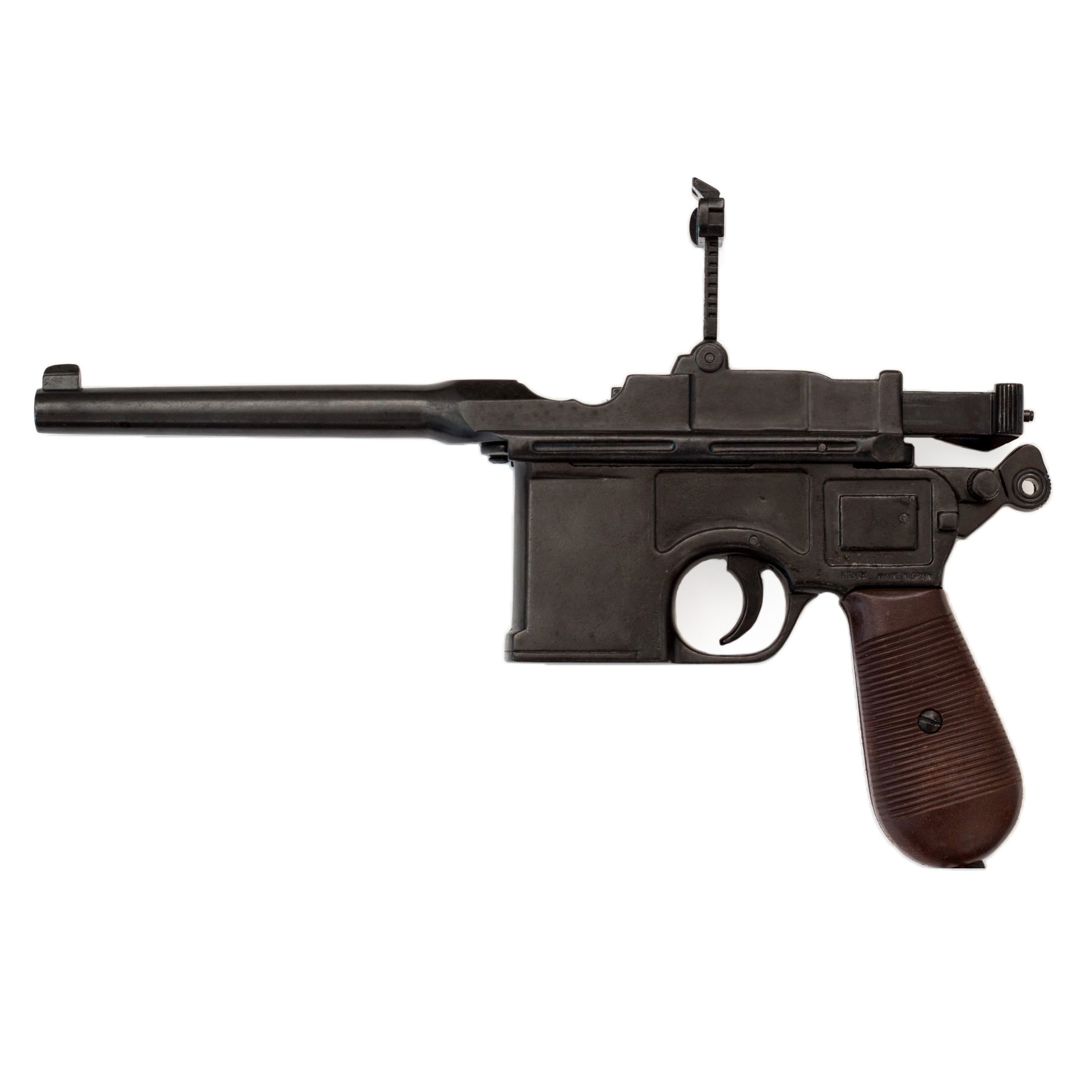 Pistolet C96, Allemagne 1896 en métal avec poignées en plastique imitation bois