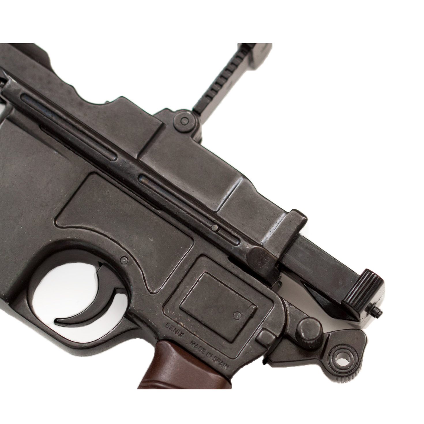 Pistolet C96, Allemagne 1896 en métal avec poignées en plastique imitation bois