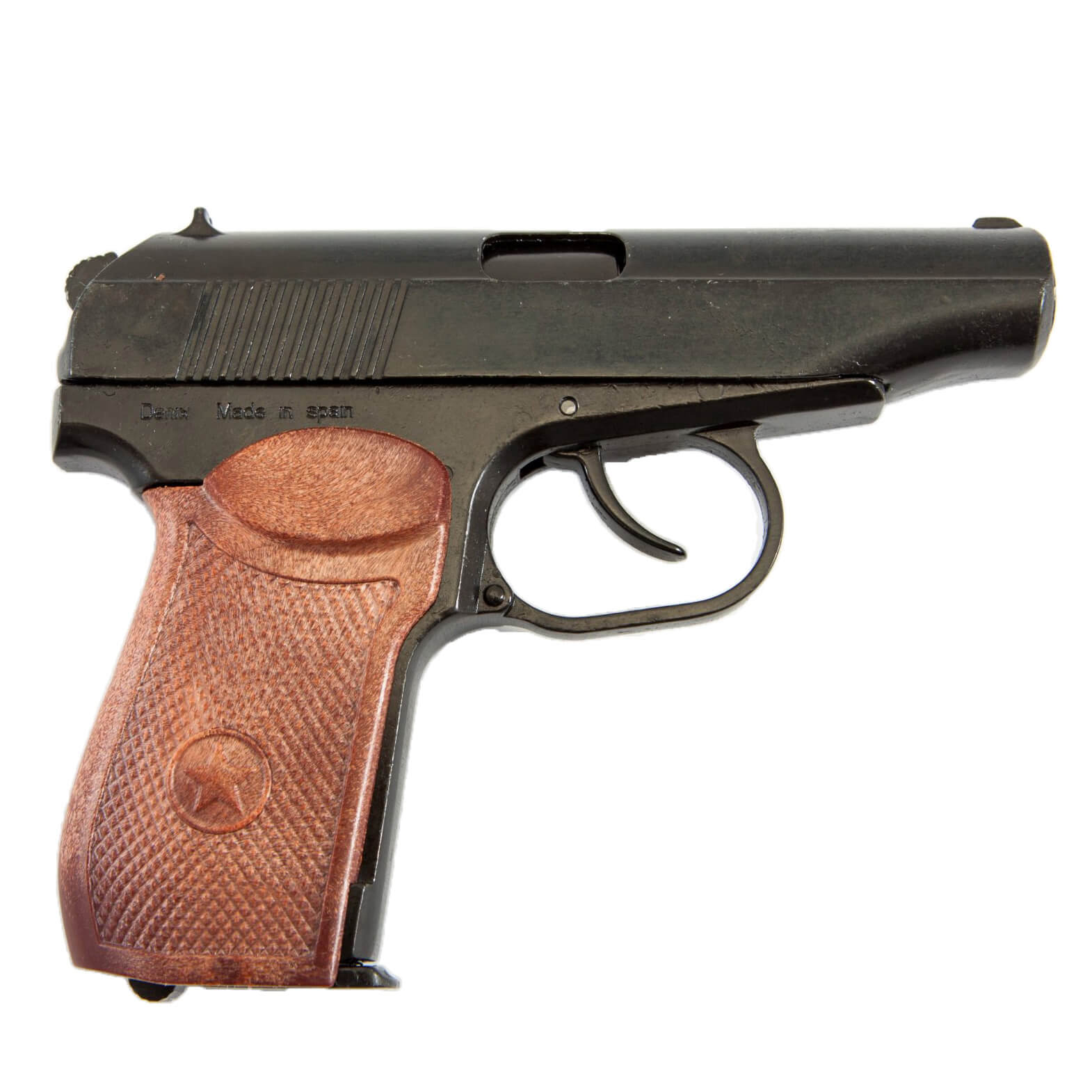 Réplique du pistolet PM, Russie 1955, en métal et plastique imitation bois
