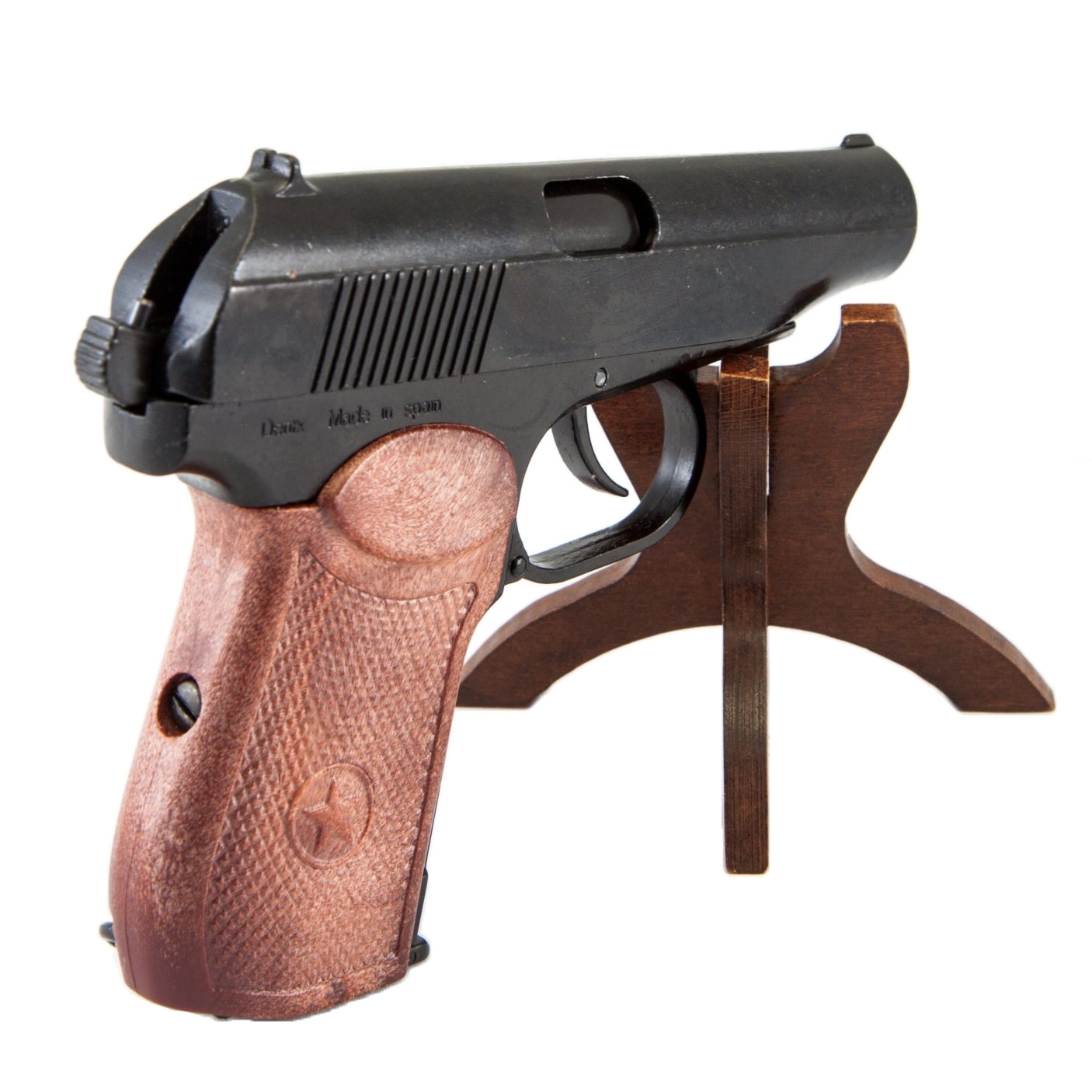 Réplique du pistolet PM, Russie 1955, en métal et plastique imitation bois