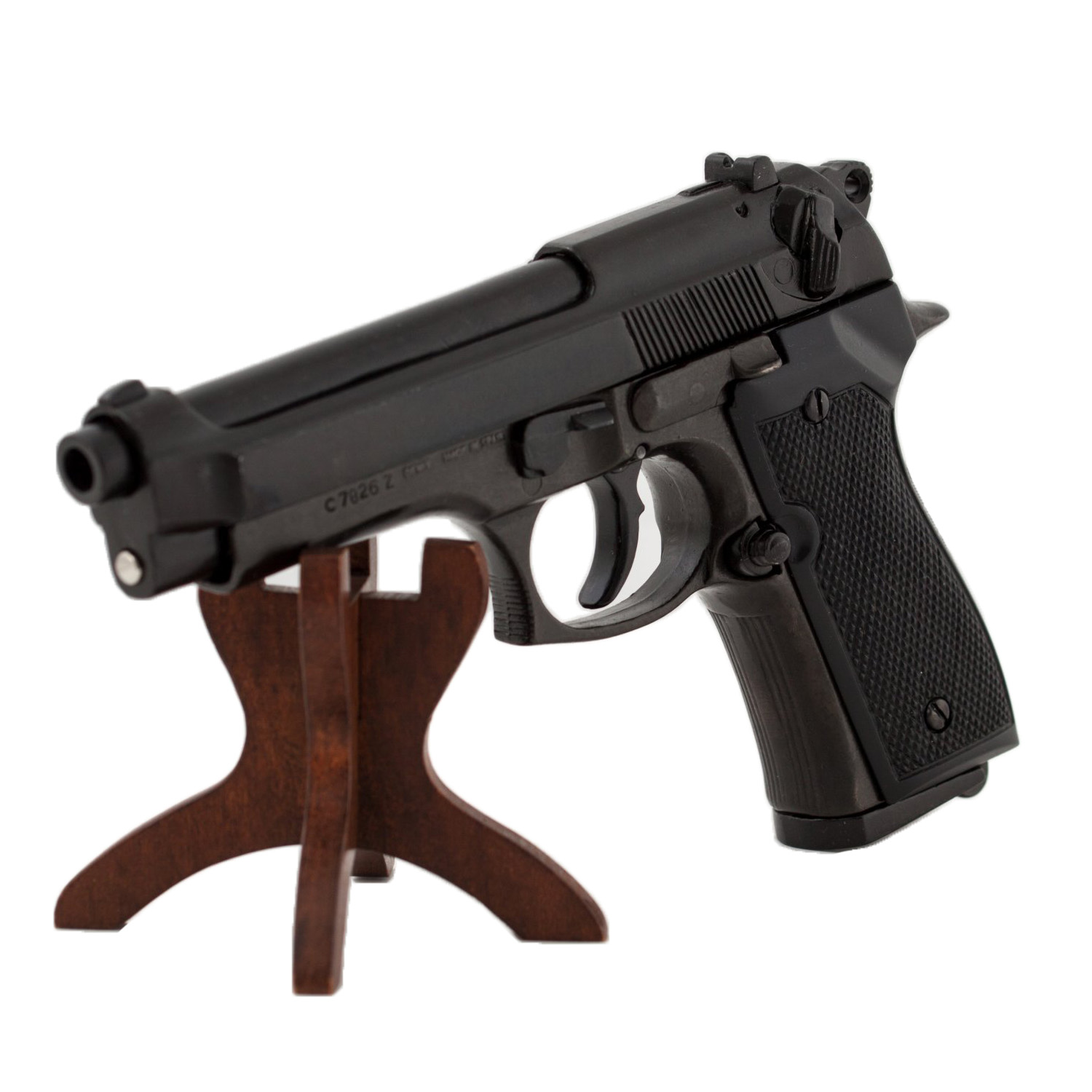 Réplica pistola Beretta 92 F 9 mm Parabellum, Italia 1975 de metal y plástico negros