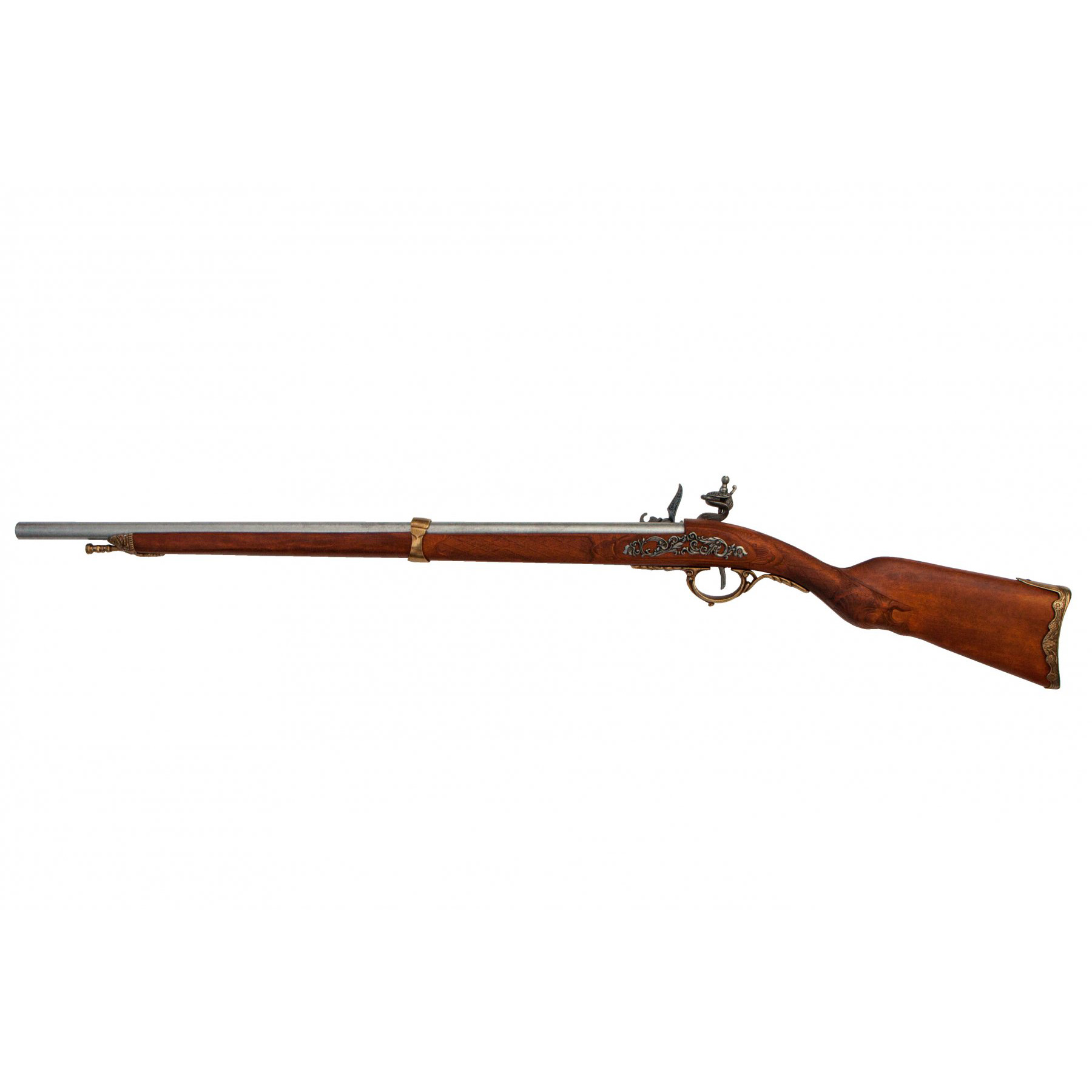 Espingarda de Napoleão, França 1807, feita em madeira e metal com acabamento em latão