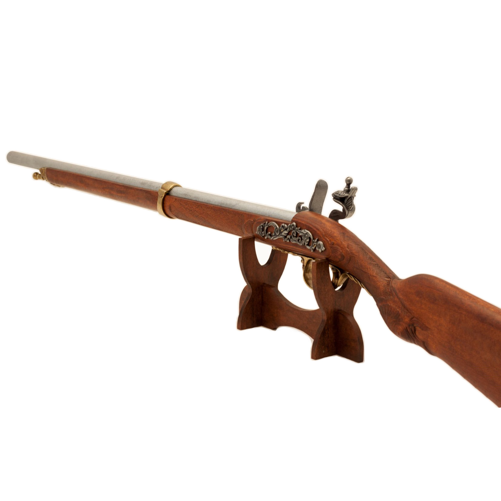 Espingarda de Napoleão, França 1807, feita em madeira e metal com acabamento em latão