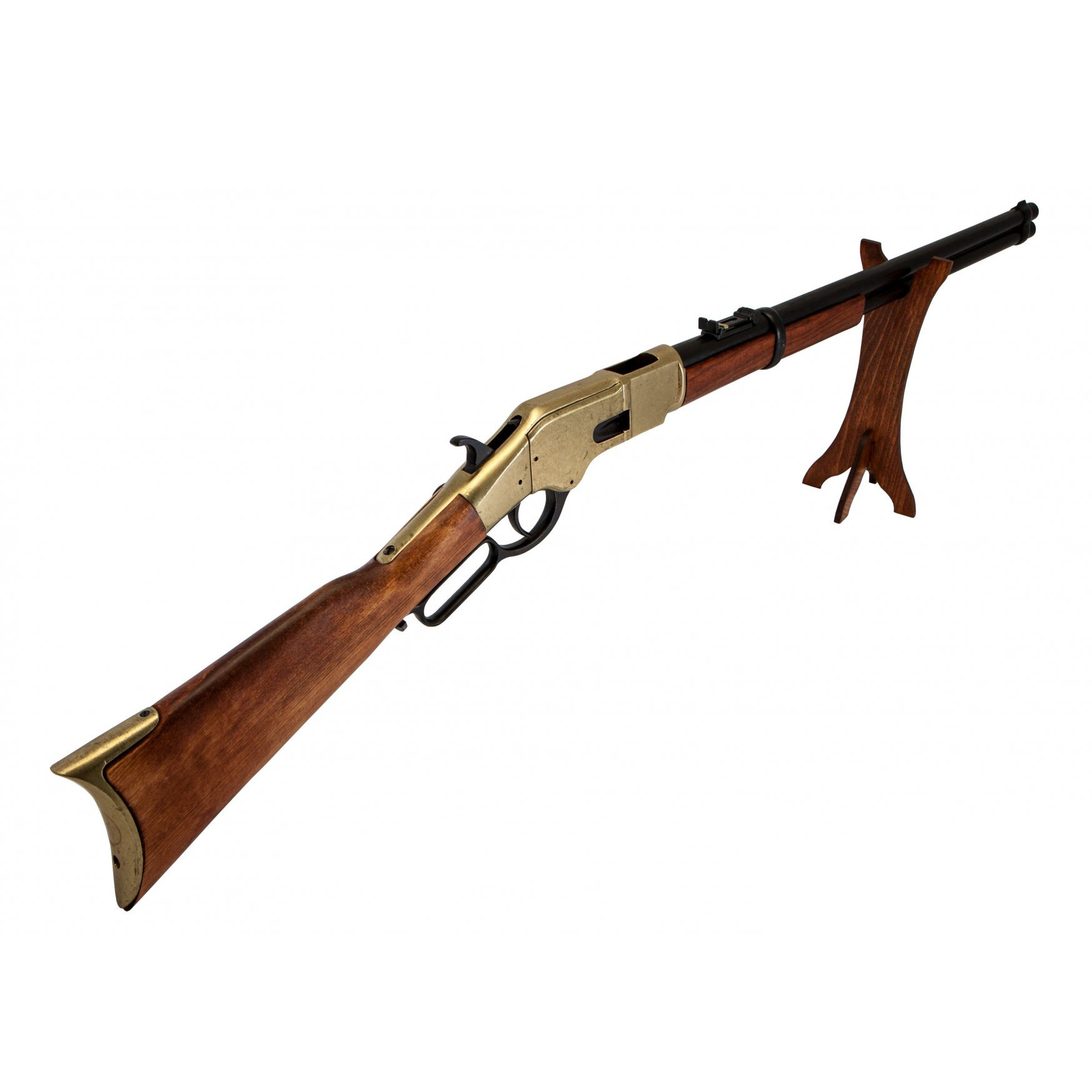 Carabine modèle 66, USA 1866, en métal finition laiton et bois